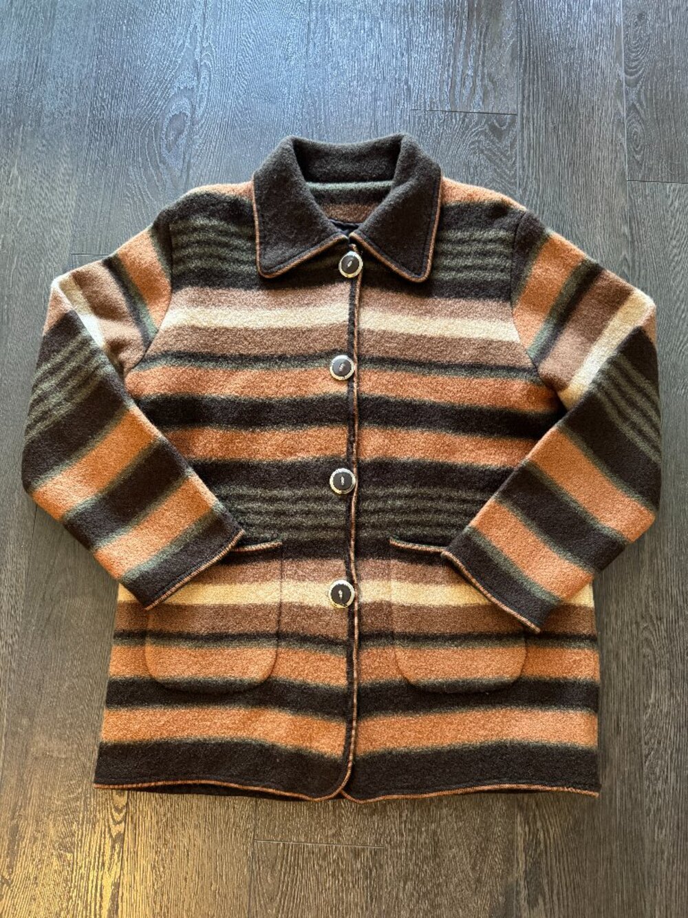VINTAGE cozy autumn fall duffle duffel coat cute size small